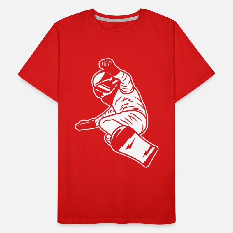 Garçon de snowboard T-shirt bio Premium Homme