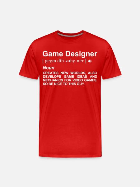 Game Designer Meaning - Men's Premium Organic T-Shirt - red