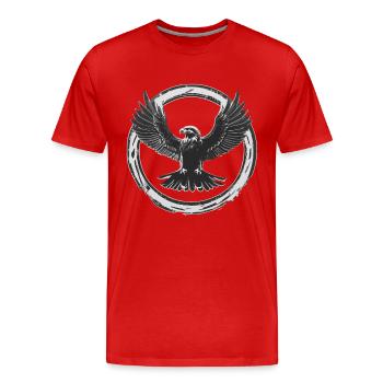 Aigle fort - T-shirt bio Premium Homme - rouge - Devant - Damien (186cm)