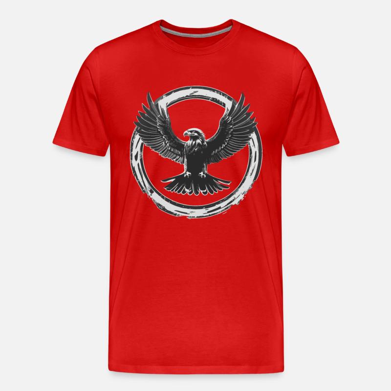 Starker Adler - Männer Premium Bio T-Shirt - Rot
