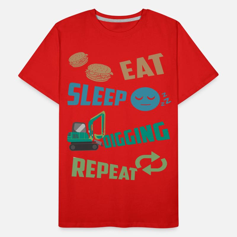 Baggerfahrer Männer Premium Bio T-Shirt