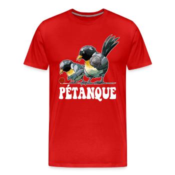Boules de boules de boules pour pétanque - T-shirt bio Premium Homme - rouge - Devant - Damien (186cm)