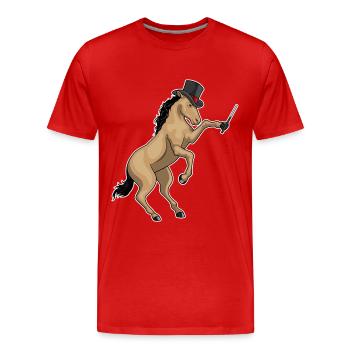 Baguette magique de cheval - T-shirt bio Premium Homme - rouge - Devant - Damien (186cm)