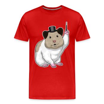 Baguette magique de hamster - T-shirt bio Premium Homme - rouge - Devant - Damien (186cm)