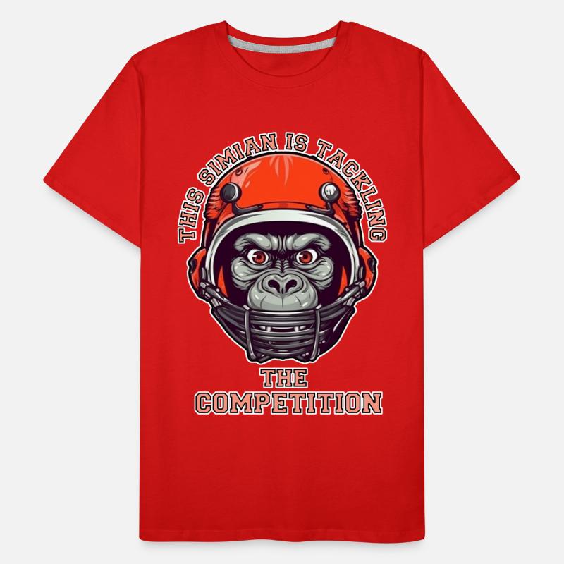 self-confident monkey accepts the challenge Men's Premium Organic T-Shirt