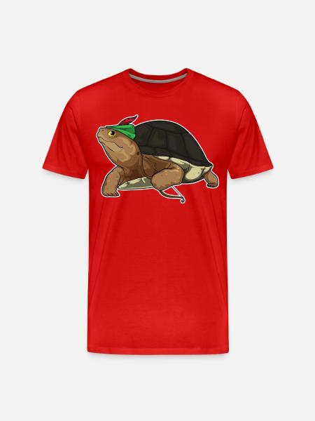 Turtle Archer Bow - Men's Premium Organic T-Shirt - red