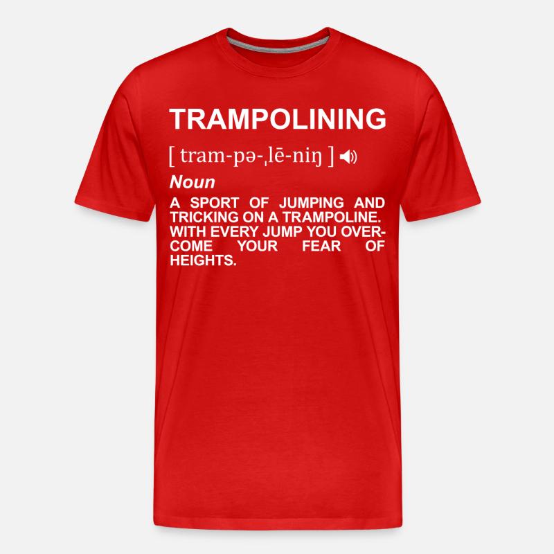 Trampolinspringen Bedeutung - Männer Premium Bio T-Shirt - Rot