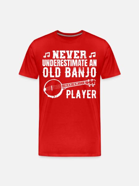 Banjo Grandfather - Men's Premium Organic T-Shirt - red