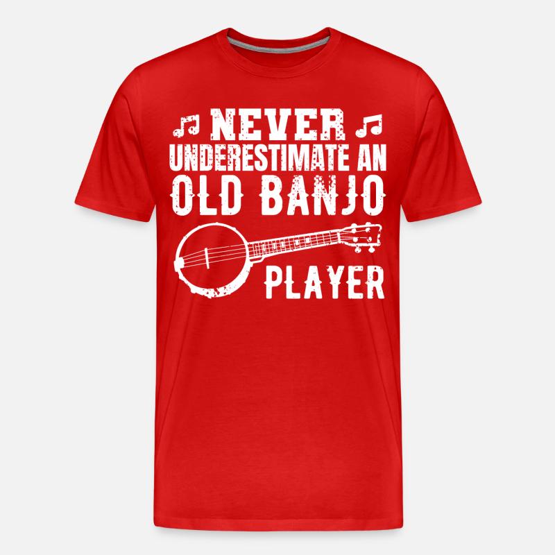 Banjo Großvater - Männer Premium Bio T-Shirt - Rot