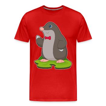 Mouche Taupe - T-shirt bio Premium Homme - rouge - Devant - Damien (186cm)