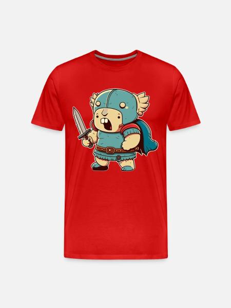 Guerrier fou avec épée - T-shirt bio Premium Homme - rouge