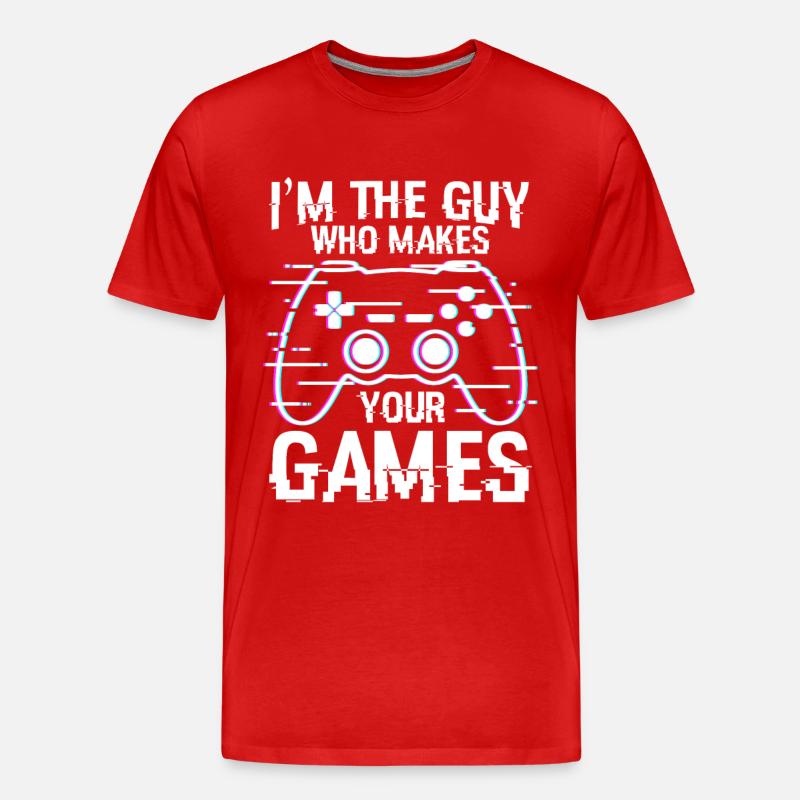 Typ der Spiele entwickelt - Männer Premium Bio T-Shirt - Rot