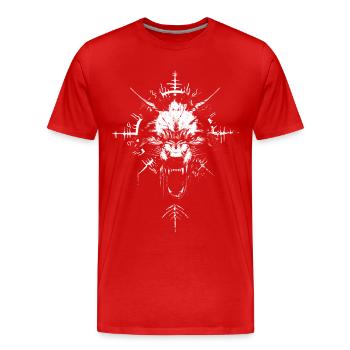 Fenris Wolf Fenrir Wolf Norse Mythology Norse - Men's Premium Organic T-Shirt - red - Front - Damien (186cm)