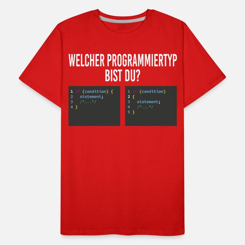 Welcher Programmiertyp bist du? Männer Premium Bio T-Shirt