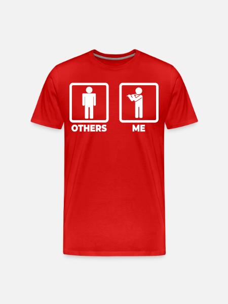 Me as a flutist - Men's Premium Organic T-Shirt - red