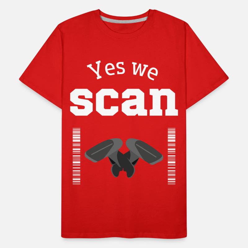 Yes we scan, Scanner, Barcode Männer Premium Bio T-Shirt