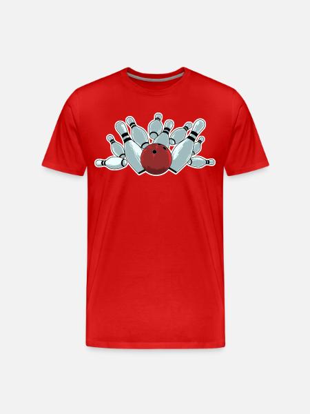 Bowling Strike - Men's Premium Organic T-Shirt - red