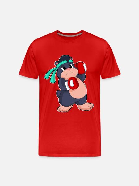 Mole Boxer Boxing Gloves Boxing - Men's Premium Organic T-Shirt - red
