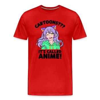 Anime Trickfilm Statement Zeichentrick Manga Comic - Männer Premium Bio T-Shirt - Rot - Vorne - Damien (186cm)