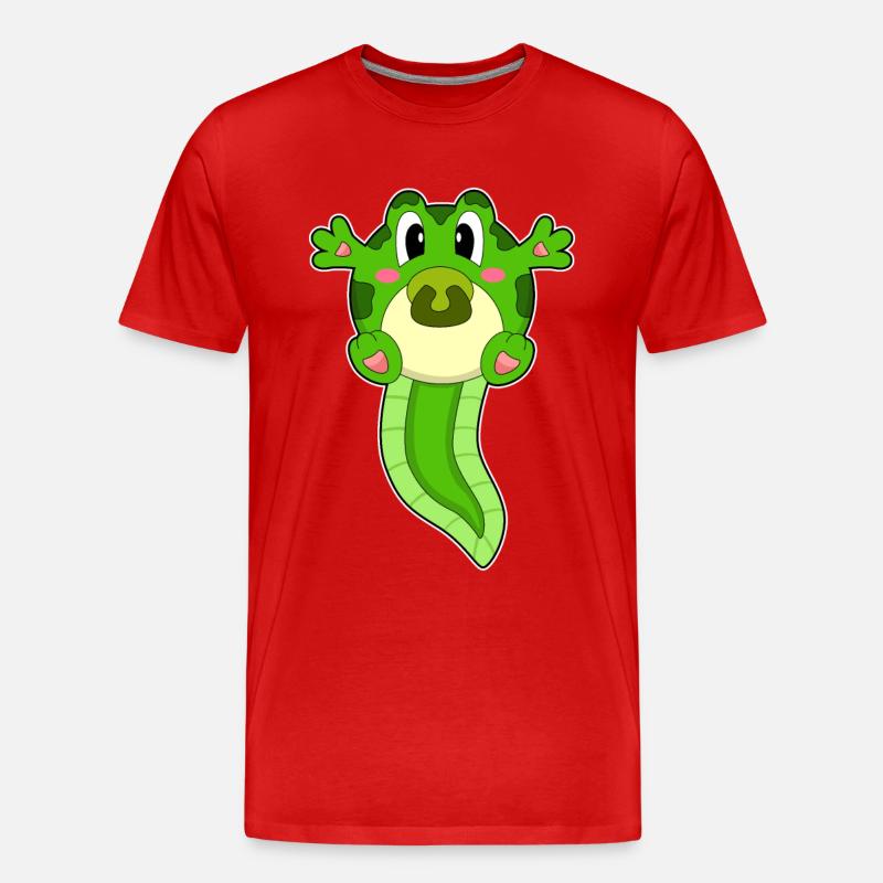 Frosch Baby Schnuller - Männer Premium Bio T-Shirt - Rot