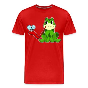Mouche grenouille - T-shirt bio Premium Homme - rouge - Devant - Damien (186cm)