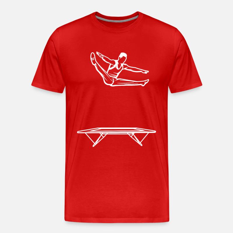 Trampolinspringer Junge - Männer Premium Bio T-Shirt - Rot