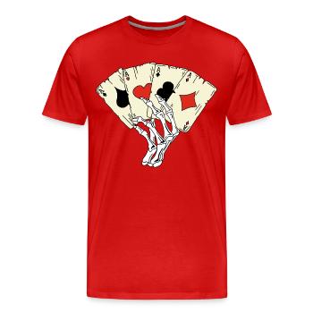 Jeu mortel - T-shirt bio Premium Homme - rouge - Devant - Damien (186cm)