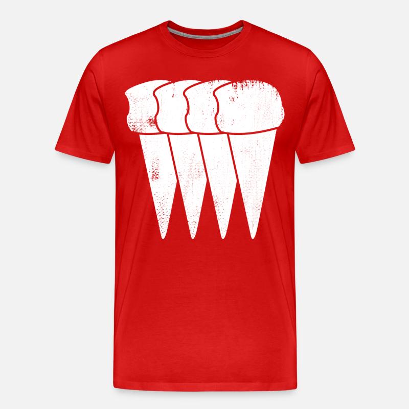 Eiswaffeln - Männer Premium Bio T-Shirt - Rot