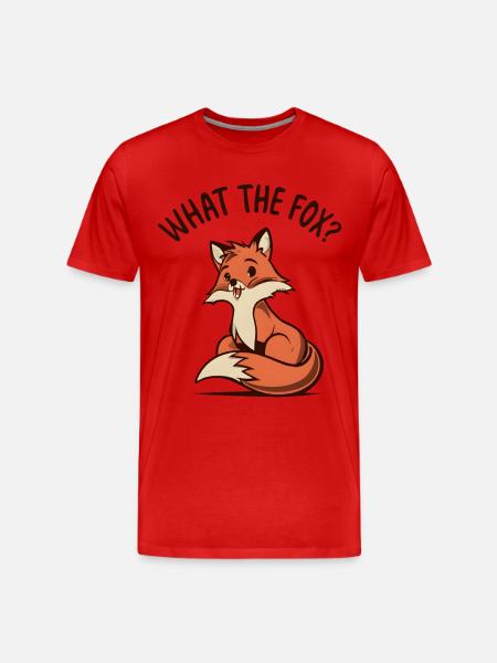 Lustiger Fuchs, what the fox - Männer Premium Bio T-Shirt - Rot
