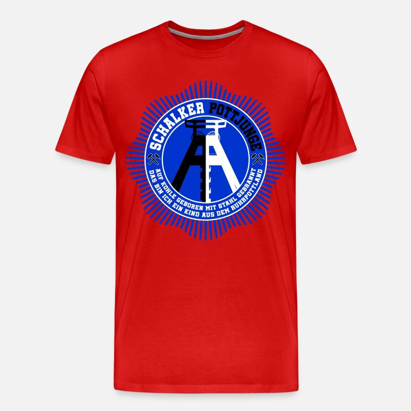 Schalker Pottjunge | Farben änderbar - Männer Premium Bio T-Shirt - Rot