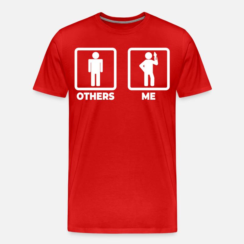 Eiscreme Liebhaber Strichmännchen - Männer Premium Bio T-Shirt - Rot