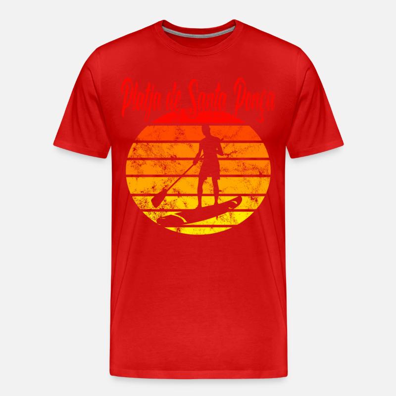Platja de Santa Ponça - Männer Premium Bio T-Shirt - Rot