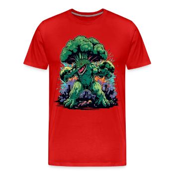 Brokkozilla riesen Brokkoli Monster - Männer Premium Bio T-Shirt - Rot - Vorne - Damien (186cm)