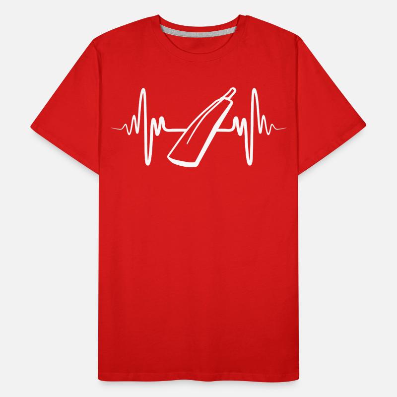 Cricket bat heartbeat Men's Premium Organic T-Shirt