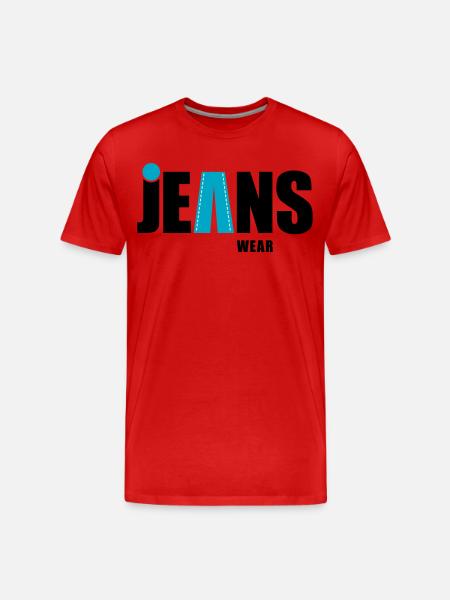 Jeans Wear with a dot - Men's Premium Organic T-Shirt - red
