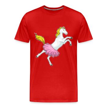 Ballet de la ballerine équestre - T-shirt bio Premium Homme - rouge - Devant - Damien (186cm)