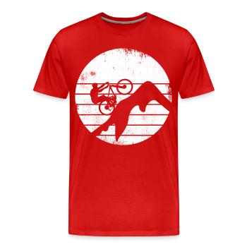 Vététistes - T-shirt bio Premium Homme - rouge - Devant - Damien (186cm)