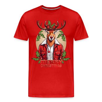 Cool Rudolph - T-shirt bio Premium Homme - rouge - Devant - Damien (186cm)