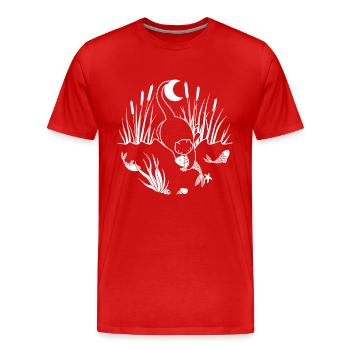 Prise de minuit - T-shirt bio Premium Homme - rouge - Devant - Damien (186cm)