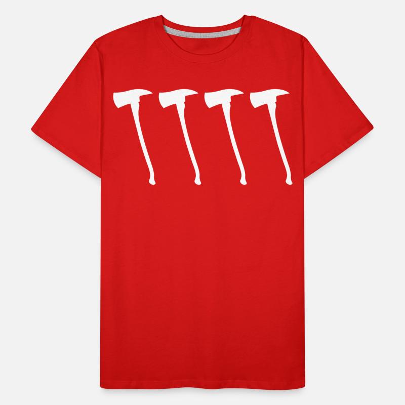 Fireman's Axe Sketch Men's Premium Organic T-Shirt