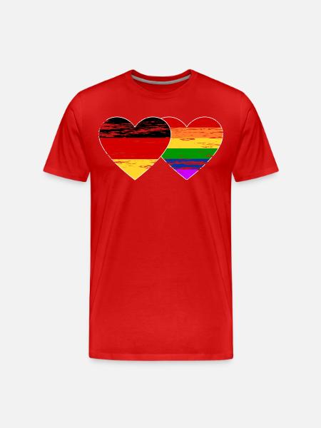 Germany rainbow flag used - Men's Premium Organic T-Shirt - red