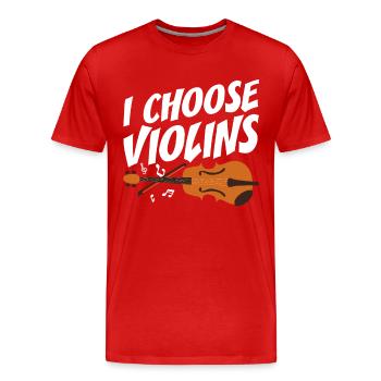 Violoniste Je choisis les violons Violoniste Violoniste - T-shirt bio Premium Homme - rouge - Devant - Damien (186cm)