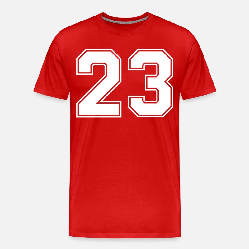 Nummer dreiundzwanzig 23 - Männer Premium Bio T-Shirt - Rot
