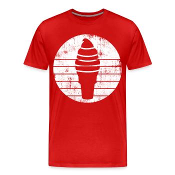 Cornet de crème glacée - T-shirt bio Premium Homme - rouge - Devant - Damien (186cm)