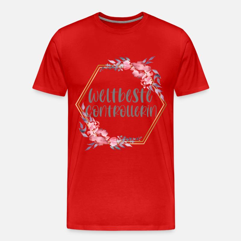 Controllerin Controlling Beruf Geschenk - Männer Premium Bio T-Shirt - Rot