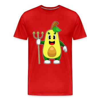 Avocat Halloween Devil - T-shirt bio Premium Homme - rouge - Devant - Damien (186cm)