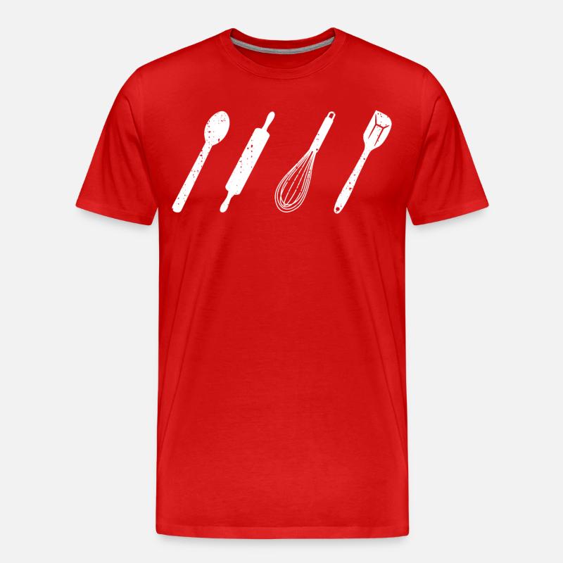 Backutensilien - Männer Premium Bio T-Shirt - Rot