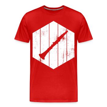Clarinette - T-shirt bio Premium Homme - rouge - Devant - Damien (186cm)