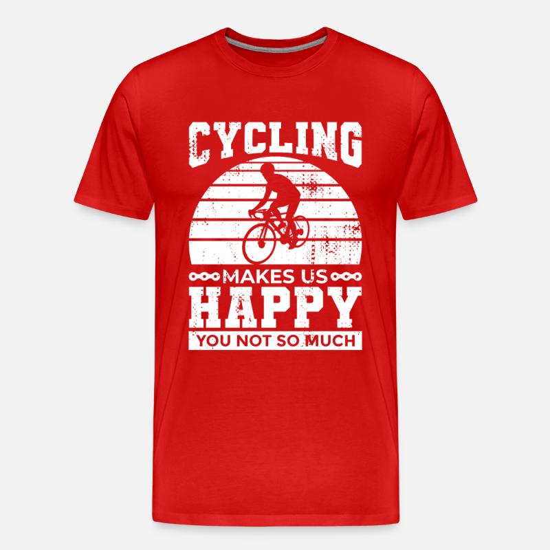 Radfahrer Witz - Männer Premium Bio T-Shirt - Rot