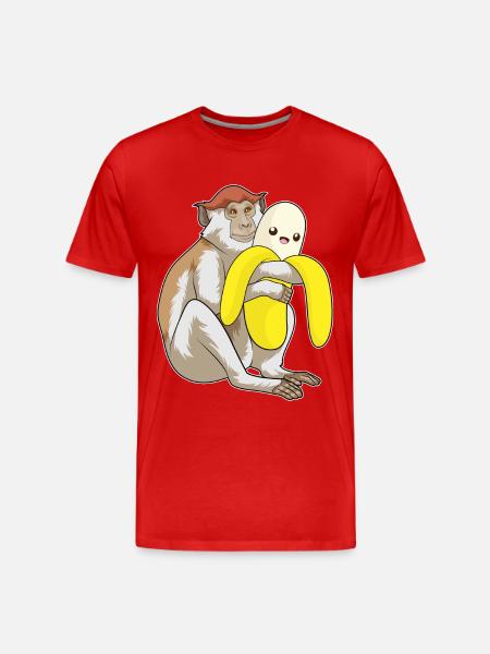 Singe Banane - T-shirt bio Premium Homme - rouge